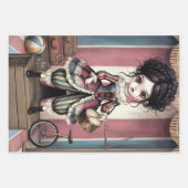 Whimsical Dark Circus Doll Inpakpapier Vel (Voorkant 3)