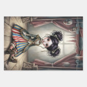 Whimsical Dark Circus Doll Inpakpapier Vel (Voorkant 2)