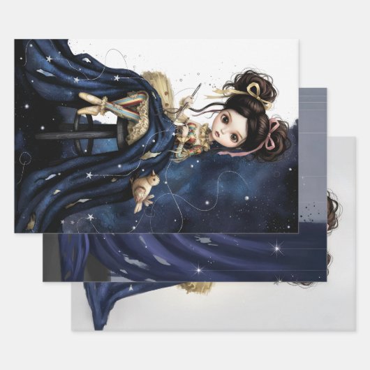 Whimsical Dark Circus Doll Inpakpapier Vel (Set)