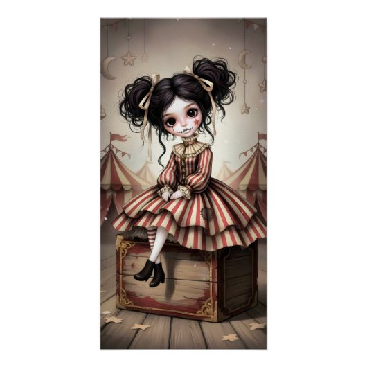 Whimsical Dark Circus Doll Perfect Poster (Voorkant)