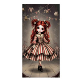 Whimsical Dark Circus Doll Perfect Poster