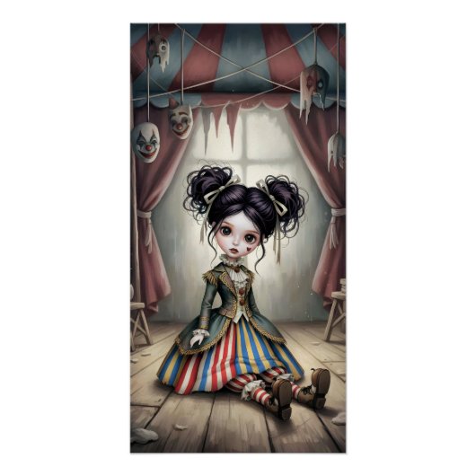 Whimsical Dark Circus Doll Perfect Poster (Voorkant)