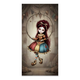 Whimsical Dark Circus Doll Perfect Poster