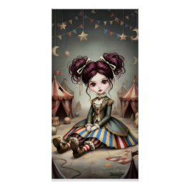 Whimsical Dark Circus Doll Perfect Poster