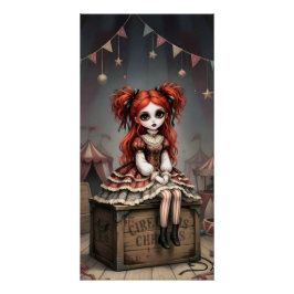 Whimsical Dark Circus Doll Perfect Poster