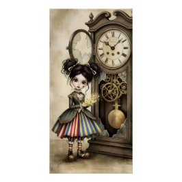 Whimsical Dark Circus Doll Poster
