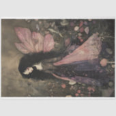 Whimsical Dark Fairy in Twilight Garden Decoupage Tissuepapier (Voorkant)