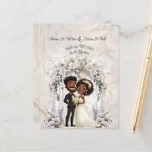 Whimsical Dark Skin Bruid Bruidegom Wedding Arch