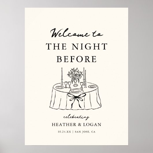 Whimsical De Nacht Voor De Proefavond Eetkamer Poster (Voorkant)