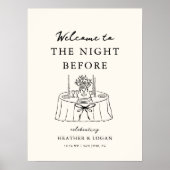 Whimsical De Nacht Voor De Rehearsal Dinner Poster (Voorkant)