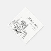 Whimsical De Nacht Voor De Rehearsal Dinner Tafel Servet (Hoek)