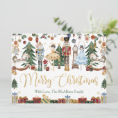 Whimsical De Notenkraker Kerst Ballet Groet Kaart (Staand voorkant)