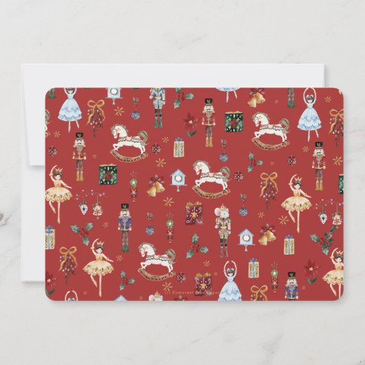 Whimsical De Notenkraker Kerst Ballet Verjaardag Kaart (Achterkant)