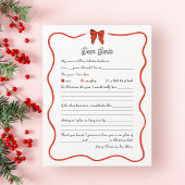 Whimsical Dear Santa Wish List for Kids