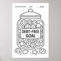 Whimsical Debt Cookie Jar Fill-In Tracker