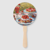 Whimsical decadent Strawberry Shortcake party Handwaaier (Voorkant)