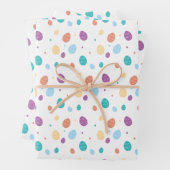 Whimsical Decorated Easter Egg Pattern Inpakpapier Vel (In situ)