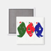 Whimsical Decorative Alaska Kerstheilbut Magneet (Voorkant / Achterkant)