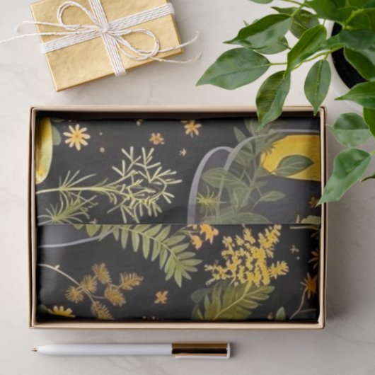 Whimsical Decoupage Tissue Papier Glas Terraria (Geschenk)