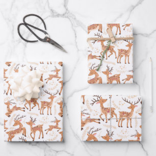Whimsical Deer Delight: Fawn-geïnspireerd Inpakpapier Vel