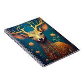 Whimsical Deer Fantasy Art Notitieboek (Rechterzijde)
