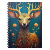 Whimsical Deer Fantasy Art Notitieboek (Voorkant)