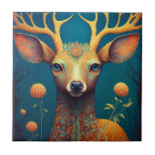 Whimsical Deer Fantasy Art Tegeltje (Voorkant)