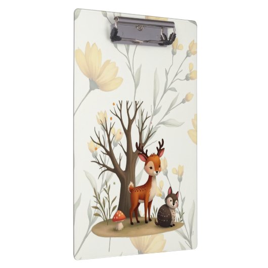 Whimsical Deer & Hedgehog Clipboard  Klembord (Rechts)