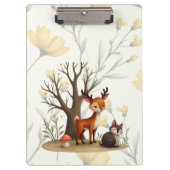 Whimsical Deer & Hedgehog Clipboard  Klembord (Voorkant)