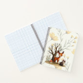 Whimsical Deer & Hedgehog Deluxe Spiral Notebook Notitieboek (Binnen)
