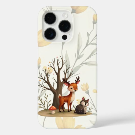 Whimsical Deer & Hedgehog iPhone/iPad Case (Achterkant)
