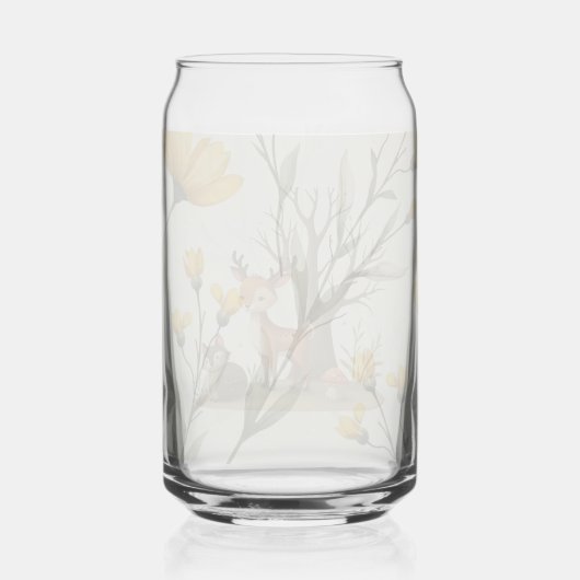 Whimsical Deer & Hedgehog Printed Can Glass Blikvorm Glas (Achterkant)