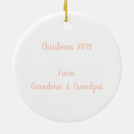 Whimsical Deer Kerstmis Keramisch Ornament (Achterkant)