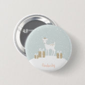Whimsical Deer Kerstmis Ronde Button 5,7 Cm (Voorkant /achterkant)