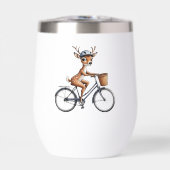 Whimsical Deer Rijden op een fiets - met de hand g (Voorkant)