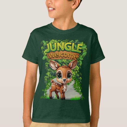 Whimsical Deer Wildlife Doe Graphic Fawn Animal 🦌 T-shirt (Voorkant)