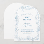 Whimsical Delft Baby Shower Invitation Kaart (Voorkant / Achterkant)