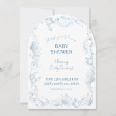 Whimsical Delft Baby Shower Invitation Kaart (Voorkant)