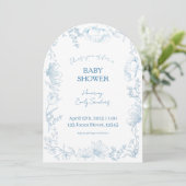 Whimsical Delft Baby Shower Invitation Kaart (Staand voorkant)