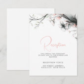 Whimsical Delicate Blush Floral Branch  Informatiekaartje (Voorkant / Achterkant)