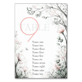 Whimsical Delicate Blush Floral Branch  Kaart