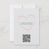 Whimsical Delicate Blush Floral Branch  RSVP Kaartje (Achterkant)