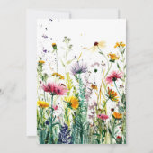 Whimsical Delicate Wildflower 40e verjaardag Kaart (Achterkant)