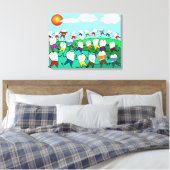 Whimsical Dental Art Wrapped Canvas (Insitu (Slaapkamer))