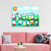Whimsical Dental Art Wrapped Canvas Afdruk (Insitu (Woonkamer))