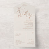 Whimsical Desert | Beendenhuwelijk van zegel en ve All In One Uitnodiging (Binnen)