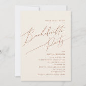 Whimsical Desert | Beige Bachelorette Party Kaart (Voorkant)