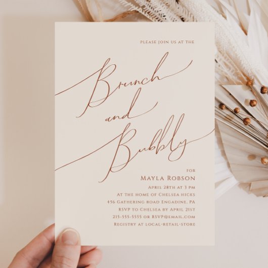 Whimsical Desert | Beige Brunch en Bubble Kaart