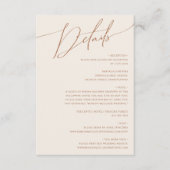 Whimsical Desert | Beige details Informatiekaartje (Voorkant)