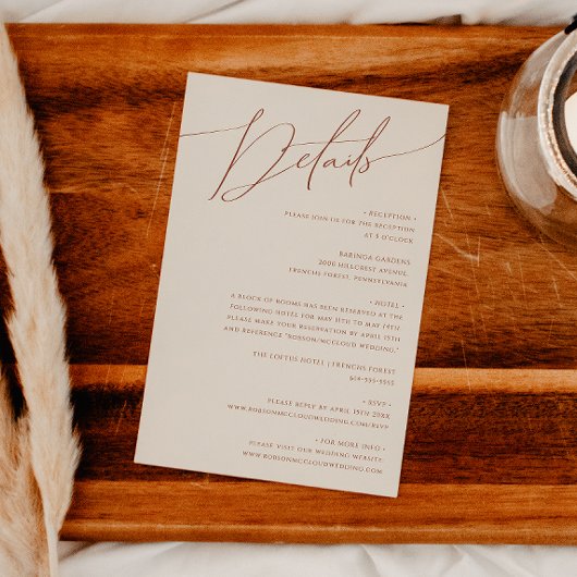 Whimsical Desert | Beige details Informatiekaartje